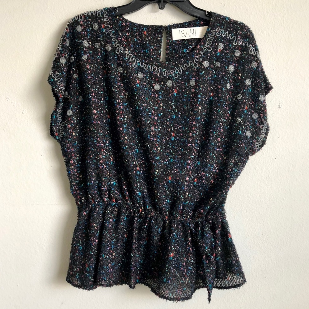 Anthropologie ISANI Speckle Print Blouse Large L